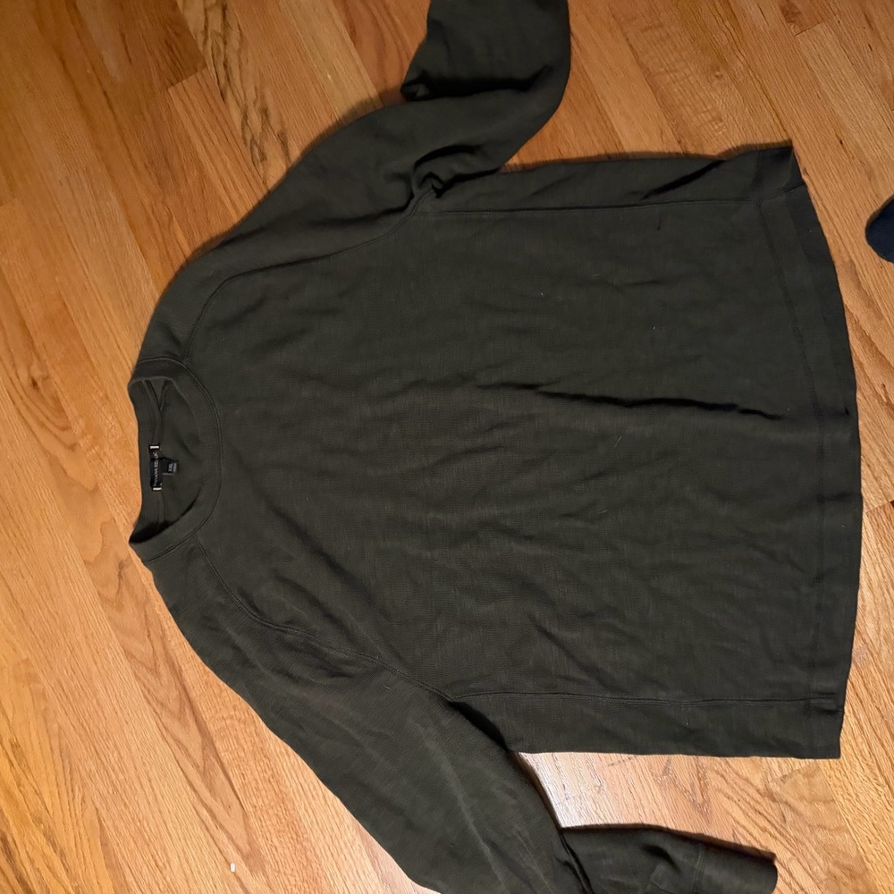 Banana Republic Men's Dark Green Crewneck Sweater